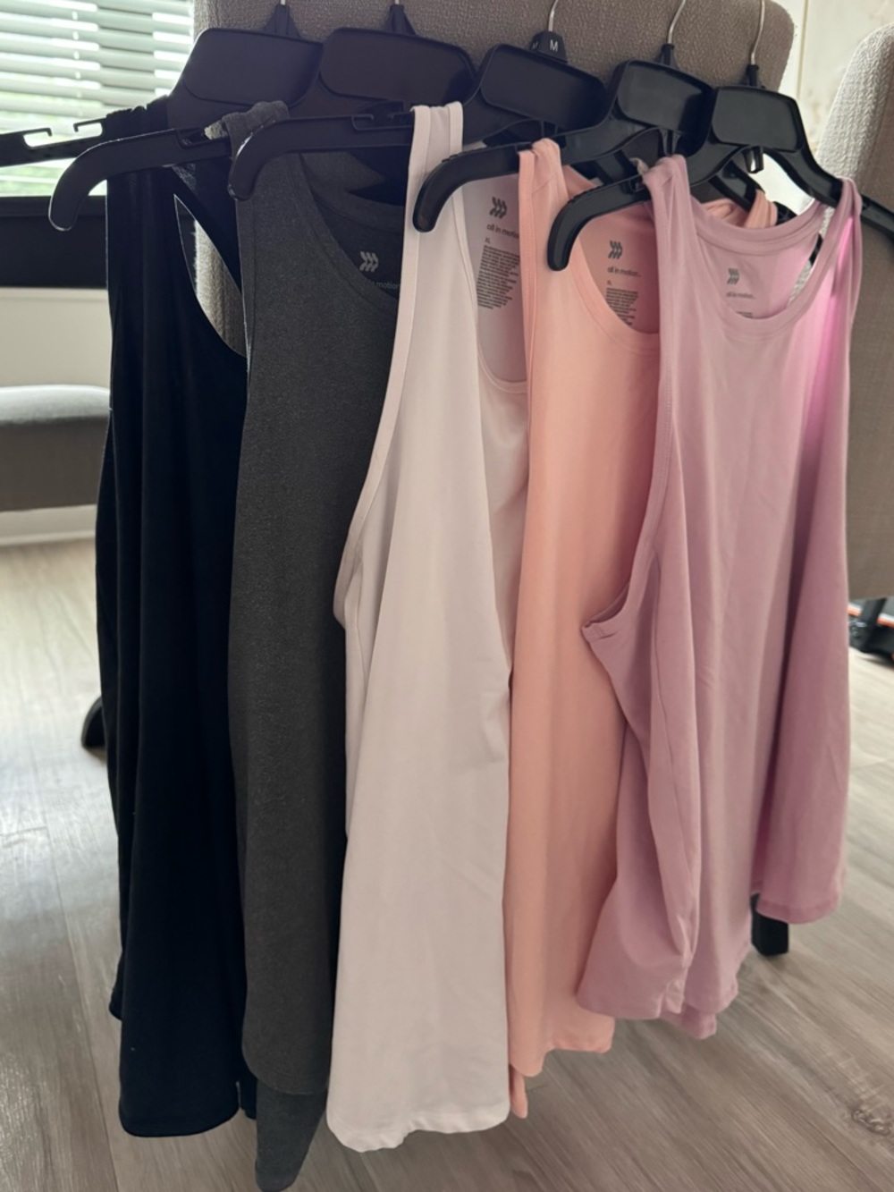 *Set of 5* all in motion Racerback Tank Tops